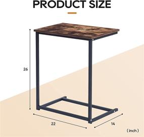 img 3 attached to 🪑 Ting Interior C Table: Space-Saving Sofa Side Table for Small Spaces - Dark Walnut, Industrial Style