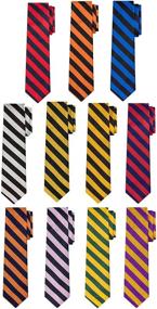 img 2 attached to Jacob Alexander Stripe College Striped Men's Accessories for Ties, Cummerbunds & Pocket Squares