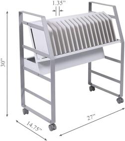 img 3 attached to Convenient and Efficient 16 Tablet/Chromebook Open Charging Cart - Easily Store and Charge Devices