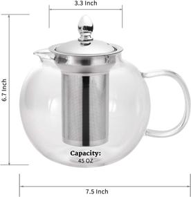 img 2 attached to 🌺 Effortless Blooming Flower Teapot: Hiware Removable Microwavable Stovetop for a Refreshing Tea Experience