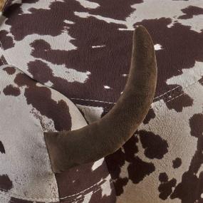 img 1 attached to 🐄 Christopher Knight Home Bessie Patterned Velvet Cow Ottoman: Stylish Brown Milk Cow/Natural Design