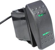 12v spdt on-off-on 3 position x-haibei waterproof rocker switch with 4 pin green led light - ideal for marine boats, cars, and more логотип