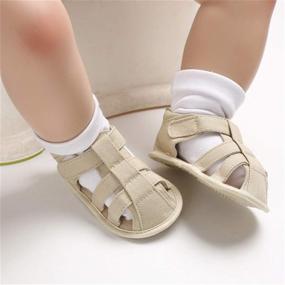 img 2 attached to BENHERO Sandals Toddler Fisherman C Beige Boys' Shoes in Sandals