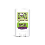 boogie block baby sunscreen: mineral stick, water resistant, spf 50, 0.49 oz logo