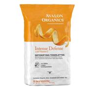 🌿 detoxify and revitalize your skin with avalon organics intense defense facial towelettes, 30 count logo