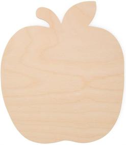 img 2 attached to 🍎 Pack of 3 Unfinished Large Wooden Apple Cutouts, 8.5 x 9.5 Inch, Shapes by Woodpeckers