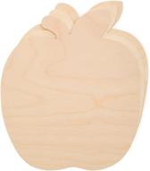 🍎 pack of 3 unfinished large wooden apple cutouts, 8.5 x 9.5 inch, shapes by woodpeckers logo