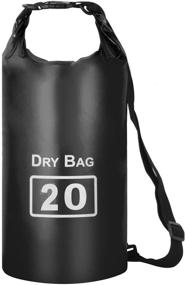 img 4 attached to 🎒 INNVO Dry Bag: 20L Waterproof Backpack for Camping, Fishing, Hiking, and Water Sports - Black