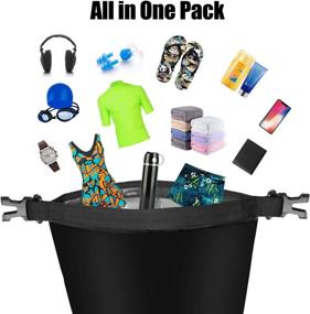 img 3 attached to 🎒 INNVO Dry Bag: 20L Waterproof Backpack for Camping, Fishing, Hiking, and Water Sports - Black
