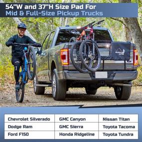 img 3 attached to 🚲 Ultimate Weatherproof Tailgate Bike Pad Rack - XL Camera Opening, 54-inch Wide - Carries 5 Bikes: Mountain, E-Bikes, BMX, Road & Cruiser Bikes