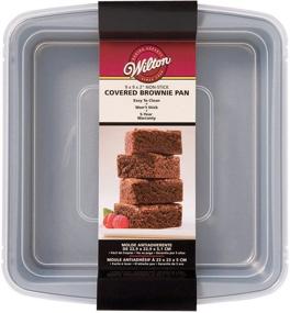 img 4 attached to Wilton Recipe Right Non-Stick Square Brownie Baking Pan with Lid - Perfect for Transporting Delicious Desserts from Home to Party!