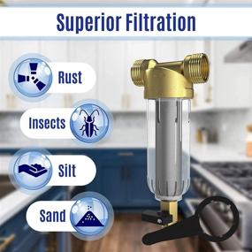 img 2 attached to 💧 Aquaboon AB PF50M Sediment Filter: Long-lasting & Reusable Solution