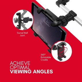 img 1 attached to Macally Car Headrest Mount Holder for Apple iPad Pro / Air / Mini, Tablets, Nintendo Switch, iPhone, & Smartphones - Dual Adjustable Positions and 360° Rotation