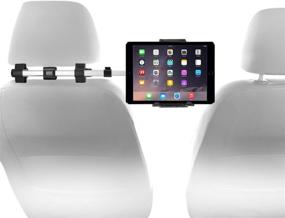 img 4 attached to Macally Car Headrest Mount Holder for Apple iPad Pro / Air / Mini, Tablets, Nintendo Switch, iPhone, & Smartphones - Dual Adjustable Positions and 360° Rotation