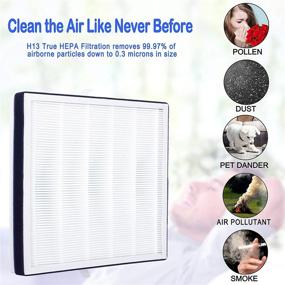 img 1 attached to Flintar True HEPA Replacement Filter for Alen BreatheSmart Flex and 45i Air Purifier - H13 Grade, 1-Pack with 3 Pre-Filter Replacements (Part # B4-Fresh)