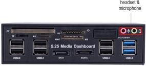 img 1 attached to 📚 Fosa 5.25" Internal Card Reader and USB Hub with Multi-in-1 Card Reader - M2/TF/SD/MMC/MS/CF Support