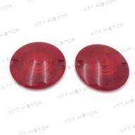 red turn signal lens cover top - httmt mt293-001-cover - compatible with harley electra glide tour glide (1986-2012) logo