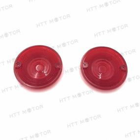 img 1 attached to Red Turn Signal Lens Cover Top - HTTMT MT293-001-COVER - Compatible with Harley Electra Glide Tour Glide (1986-2012)