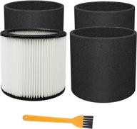 affordable replacement filter set for 90304, 9030400, 90350 and foam foam sleeve 90585, fits most wet/dry vacuum cleaners 5 gallon and above (1+3) logo