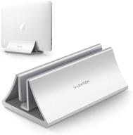 💻 lention aluminum vertical desktop stand: space-saving hub for macbook air / pro, ipad pro, surface book, chromebook, and more (silver) logo