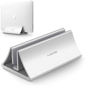 img 4 attached to 💻 LENTION Aluminum Vertical Desktop Stand: Space-Saving Hub for MacBook Air / Pro, iPad Pro, Surface Book, Chromebook, and More (Silver)