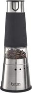 🔌 brim electric handheld burr coffee grinder: easy one-touch operation, 9 precise grind settings, stainless steel/black logo