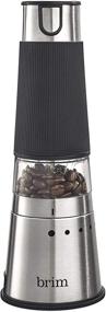 img 4 attached to 🔌 Brim Electric Handheld Burr Coffee Grinder: Easy One-Touch Operation, 9 Precise Grind Settings, Stainless Steel/Black