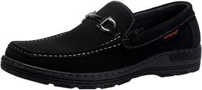 img 4 attached to 👞 ELANROMAN Loafers: Superior Leather Moccasin Shoes for Style and Comfort