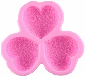 img 3 attached to 🌹 3-Cavity Heart Shaped Rose Flower Silicone Mold for Soap, Lotion Bar, Bath Bomb, and Candle - MoldFun