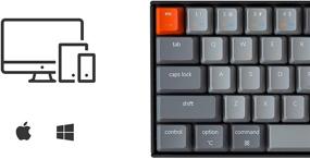 img 2 attached to 🔑 Keychron K6 Механическая клавиатура: Bluetooth 5.1, переключатель Gateron Brown, аккумулятор на 68 клавиш — компактный вариант для Mac и Windows