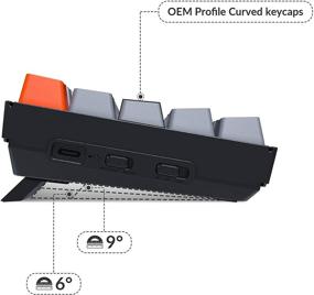 img 1 attached to 🔑 Keychron K6 Механическая клавиатура: Bluetooth 5.1, переключатель Gateron Brown, аккумулятор на 68 клавиш — компактный вариант для Mac и Windows