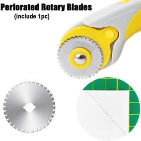 img 1 attached to 🔪 Premium 5-Pack Crochet Edge Skip Blade Perforated Rotary Blades for Paper, Fleece Fabric, and Scrapbooking