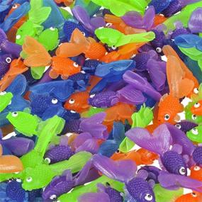 img 2 attached to 🐠 Assorted Colorful Goldfish Toys - Set of 144, 2 Inches Long Plastic Vinyl Fish for Party Favors, Carnival Prizes, Decorations, Crafts, Games and Birthday Supplies - Perfect Stocking Stuffers