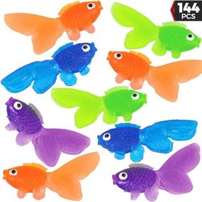 img 3 attached to 🐠 Assorted Colorful Goldfish Toys - Set of 144, 2 Inches Long Plastic Vinyl Fish for Party Favors, Carnival Prizes, Decorations, Crafts, Games and Birthday Supplies - Perfect Stocking Stuffers