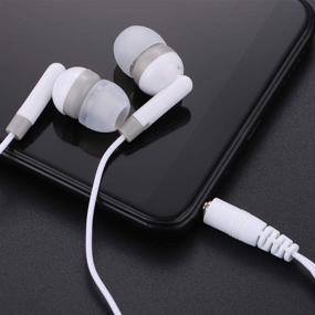 img 2 attached to 🎧 100-Pack Wholesale Bulk Individually Bagged White Earbuds Headphones for iPhone, Android, MP3 Player