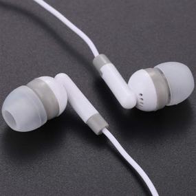 img 1 attached to 🎧 100-Pack Wholesale Bulk Individually Bagged White Earbuds Headphones for iPhone, Android, MP3 Player