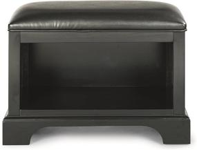 img 2 attached to 🏠 Home Styles Bedford Black Storage Bench