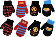 optimized 4 pack mitten set for boys 🧤 - batman, superman, justice league (toddler) by dc comics logo