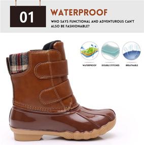 img 3 attached to Ahannie Outdoor Fashion Waterproof Toddler Boys' Shoes ~ Boots