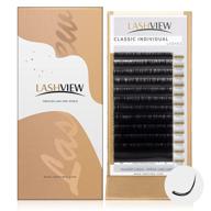 👁️ lashview eyelash extensions, individual lashes, premium single & classic lashes, natural semi permanent eyelashes, soft application-friendly, 0.15 d curl 17mm thickness, mink lashes - enhancing your look with high-quality eyelash extensions logo