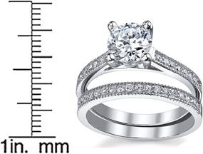 img 1 attached to Stunning Zirconia Sterling Wedding Engagement Women's Jewelry