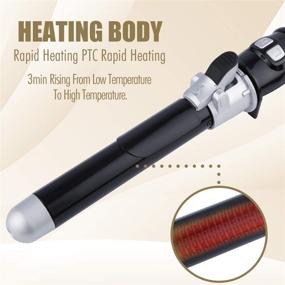 img 2 attached to Revolutionary 1-inch Hair Curling Wand: Auto Curling Iron with Instant Heat, Dual Voltage