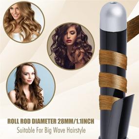 img 3 attached to Revolutionary 1-inch Hair Curling Wand: Auto Curling Iron with Instant Heat, Dual Voltage