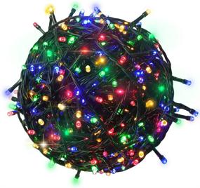 img 4 attached to RPGT 500 LEDs Green Cable Fairy String Lights - Ideal for Christmas Party, Outdoor Décor, and Wedding Ambience - 8 Modes
