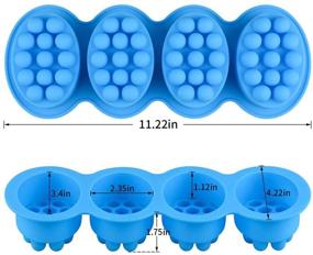 img 3 attached to 🧼 Emfure Massage Silicone Soap Molds – 2 Pcs, 4 Cavities, 4.5oz, for DIY Soap Making, Candle Making, Polymer Clay – Blue and Pink