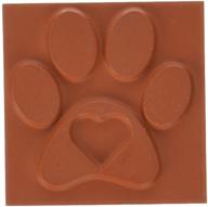 🐾 deep red stamps 3x405516 cling stamp - pawprint design, 2"x2" - premium quality crafting accessory logo