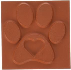 img 1 attached to 🐾 Deep Red Stamps 3X405516 Cling Stamp - Pawprint Design, 2"x2" - Premium Quality Crafting Accessory