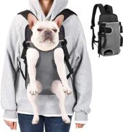 hands-free adjustable pet carrying backpack - ownpets legs out front dog carrier, ideal for small &amp; medium cat, dog logo