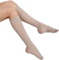 gabrialla knee high compression socks - graduated sheer with compression 20-22 mmhg and closed toe логотип