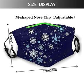 img 3 attached to 🎄 Tequfe Washable Reusable Christmas Face Mask Bandanas with Adjustable Earloops for Adult Men and Women - Includes 2 Filters